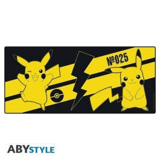 Mauspad ABYstyle Pokémon XXL 900 x 400 mm Schwarz und Gelb