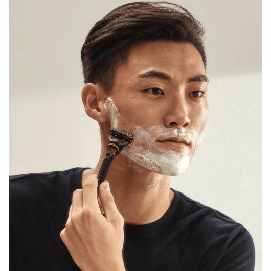 Hojillas de Afeitar Gillette Fusion5 4 Piezas Hombres Acero Inoxidable Naranja