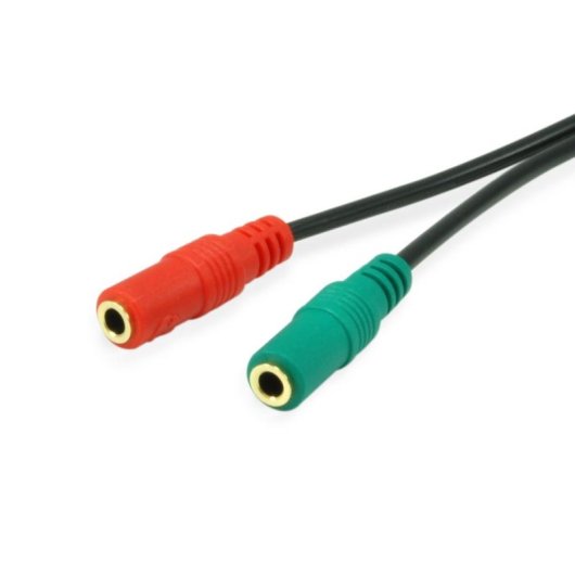 Cable de Audio Equip 147943 2x3.5mm Hembra a 3.5mm Macho 1,5m Negro