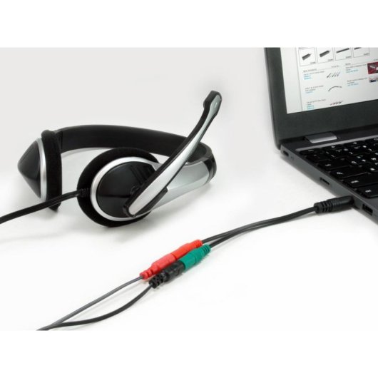 Cable de Audio Equip 147943 2x3.5mm Hembra a 3.5mm Macho 1,5m Negro