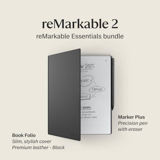 Livre Électronique reMarkable RM115 USB 10,3" 1024 Niveaux Noir avec Stylus Pen