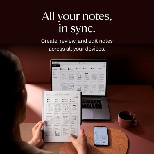Livre Électronique reMarkable RM115 USB 10,3" 1024 Niveaux Noir avec Stylus Pen