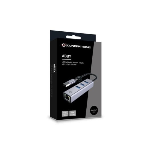 USB-C Gigabit Netzwerkadapter Conceptronic ABBY25G Grau