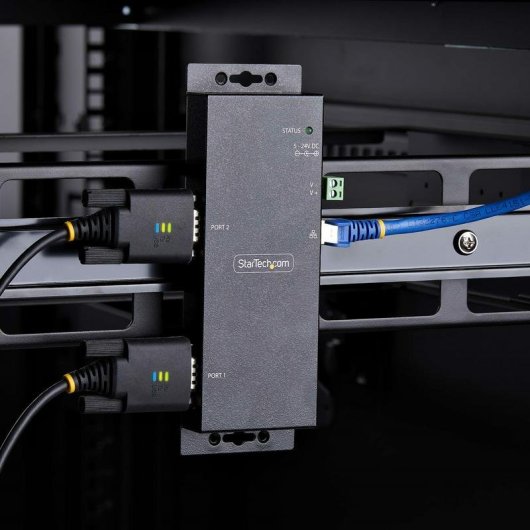 Convertisseur Série à Ethernet StarTech 2 Ports RS232 DB9 RJ45 IP