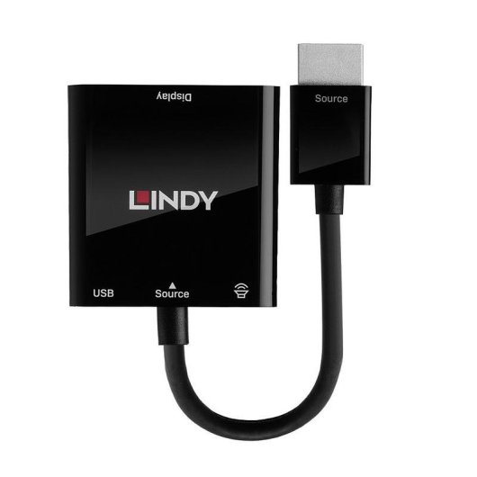 Adattatore video Lindy 0,1 m HDMI a VGA con audio