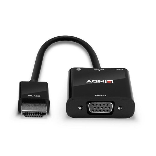Adattatore video Lindy 0,1 m HDMI a VGA con audio