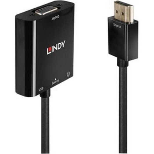 Adattatore video Lindy 0,1 m HDMI a VGA con audio