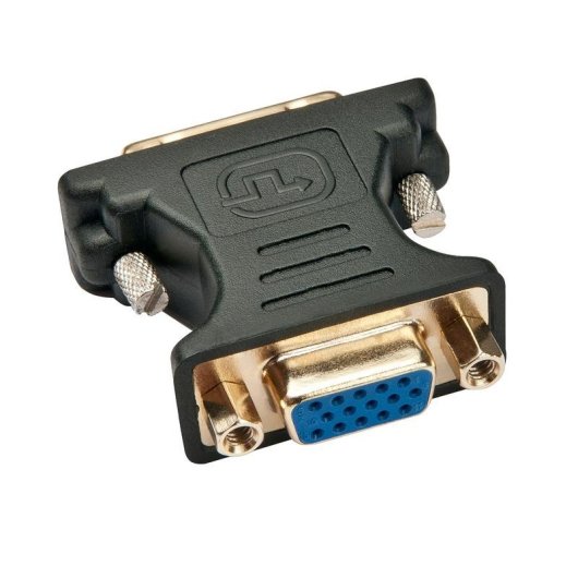 Adaptador de Video Lindy VGA a DVI-I Negro y Oro