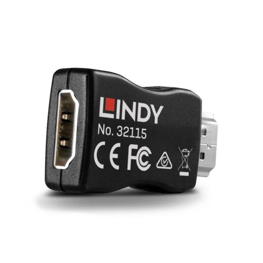 Adaptador HDMI 4K60 EDID Emulator Lindy 32115 Negro