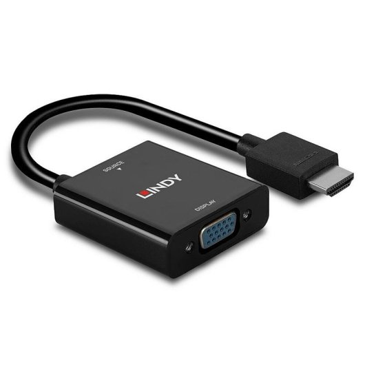 Adaptador de cable de vídeo Lindy HDMI a VGA 0,1 m