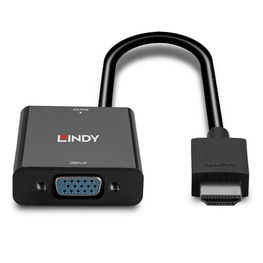 Adaptador de cable de vídeo Lindy HDMI a VGA 0,1 m