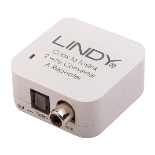 Cambiador de Género para Cables Lindy Toslink a RCA Blanco