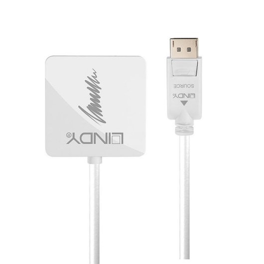 Adaptador de cable de vídeo Lindy DisplayPort a DVI-D + VGA + HDMI 4K