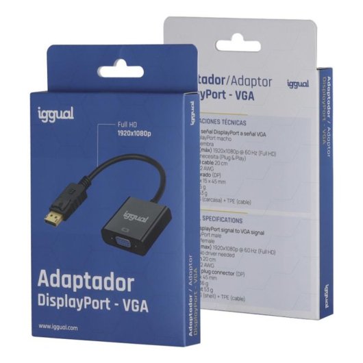 Adattatore DisplayPort a VGA IGGUAL 0,2 m