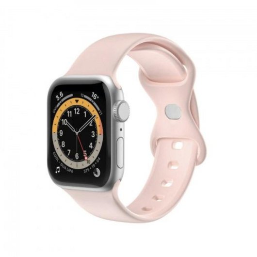 Correa de reloj Celly WBANDSIL40BP para Apple Watch 38/40/41 mm silicona rosa 220 mm