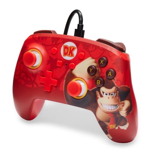 Mando PowerA Enhanced para Nintendo Switch y Switch OLED Rojo Alámbrico USB