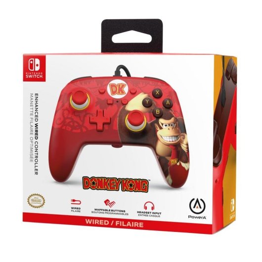 Mando PowerA Enhanced para Nintendo Switch y Switch OLED Rojo Alámbrico USB