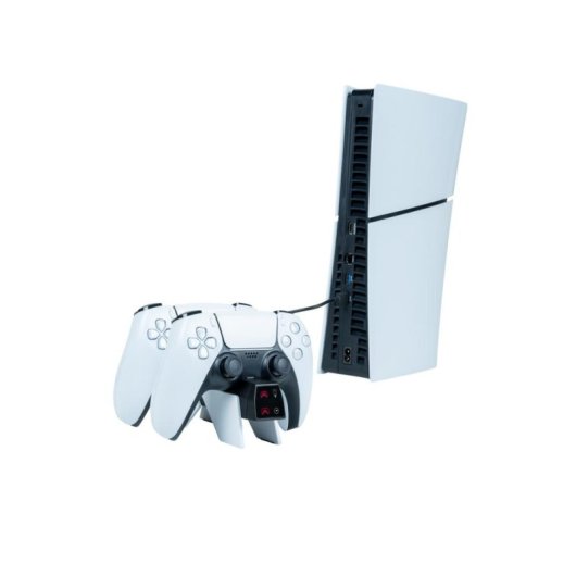 Dual-Ladegerät Nacon V4 für PlayStation 5 USB Kabel Schwarz Weiß