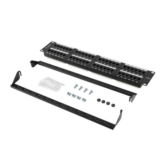 Patch-Panel Lanberg 48 Ports 2U 19" Cat.6 Schwarz