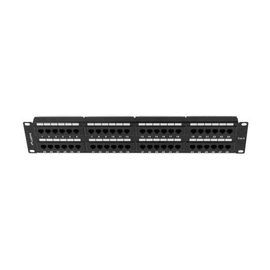 Patch-Panel Lanberg 48 Ports 2U 19" Cat.6 Schwarz