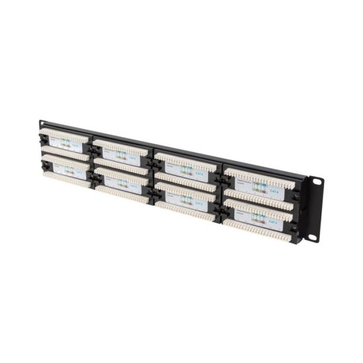 Patch-Panel Lanberg 48 Ports 2U 19" Cat.6 Schwarz