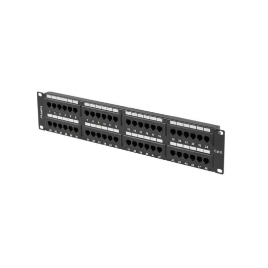 Patch-Panel Lanberg 48 Ports 2U 19" Cat.6 Schwarz