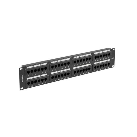 Patch-Panel Lanberg 48 Ports 2U 19" Cat.6 Schwarz