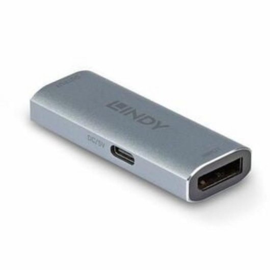 Repetidor de Señales AV Lindy 38421 8K DisplayPort 1.4 40 m Plata