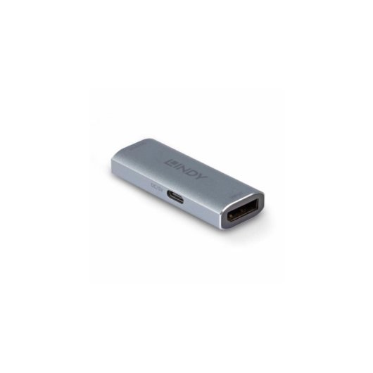 Repetidor de Señales AV Lindy 38421 8K DisplayPort 1.4 40 m Plata