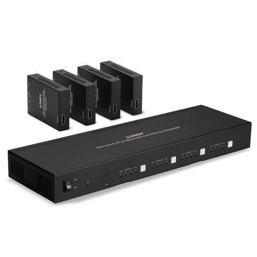 Extenseur AV Matrix 4x4 HDMI 4K60 Lindy 38328 70m Cat6
