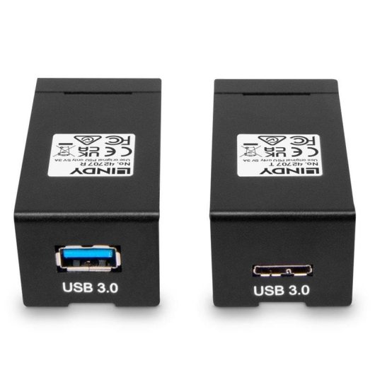 Extensor AV Lindy 42707 Transmisor y Receptor 200 m Alámbrico Negro