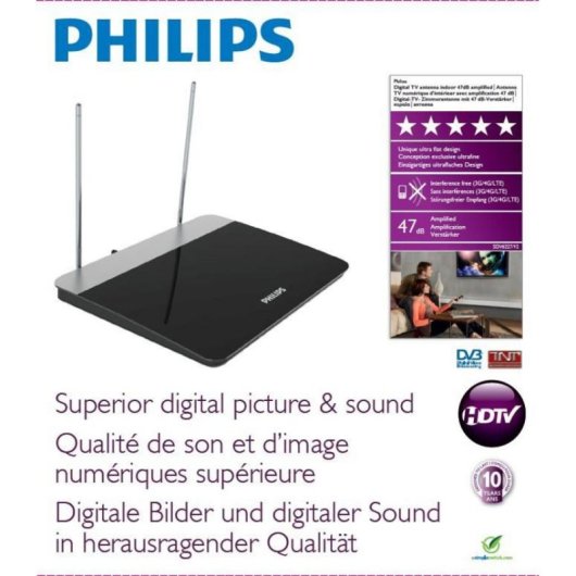 Antenne TV digital Philips SDV6227/12 Dual 1,8 m 47 dB