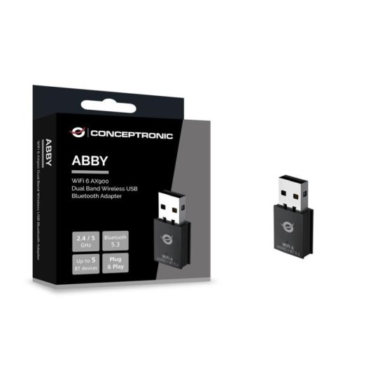 Netzwerkkarte Conceptronic ABBY26B USB 2.0 Wi-Fi 6 Dual Band 900 Mbit/s Bluetooth 5.3