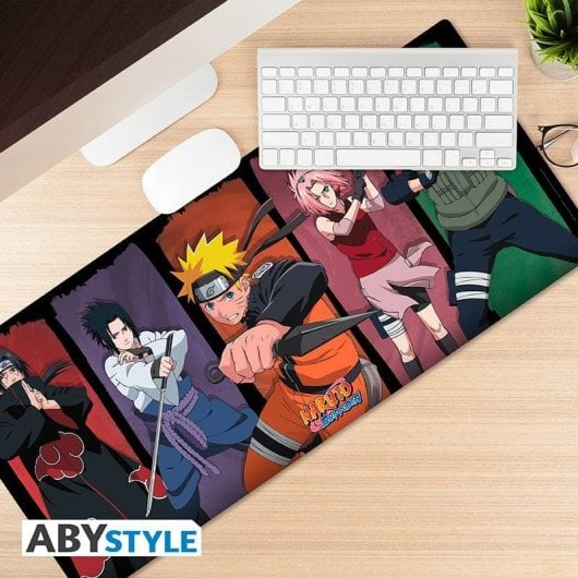 Alfombrilla para ratón ABYSTYLE Naruto Shippuden XXL 900x400 mm Multicolor Base Antiderrapante