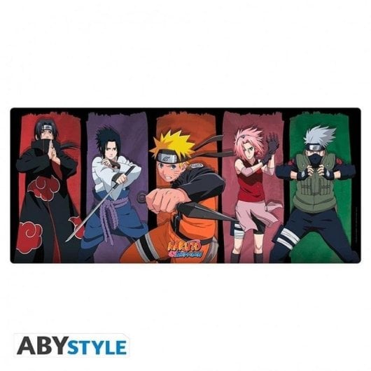 Alfombrilla para ratón ABYSTYLE Naruto Shippuden XXL 900x400 mm Multicolor Base Antiderrapante