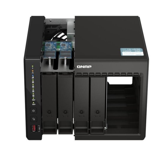 Servidor NAS QNAP TS-453E 8GB RAM Intel Celeron 4 bahías 2,5GbE HDMI M.2 NVMe