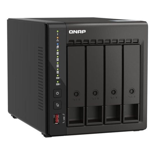 Servidor NAS QNAP TS-453E 8GB RAM Intel Celeron 4 bahías 2,5GbE HDMI M.2 NVMe