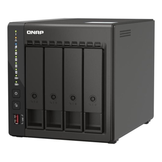 Servidor NAS QNAP TS-453E 8GB RAM Intel Celeron 4 bahías 2,5GbE HDMI M.2 NVMe
