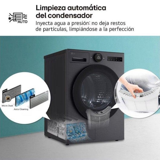 Secadora LG 9kg B RHX7009TBB con bomba de calor y WiFi ThinQ™