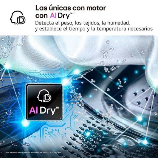 Secadora LG 9kg B RHX7009TBB con bomba de calor y WiFi ThinQ™