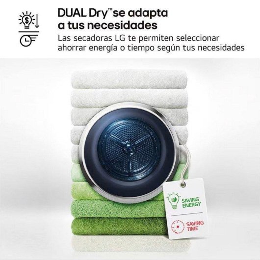 Secadora LG 9kg B RHX7009TBB con bomba de calor y WiFi ThinQ™