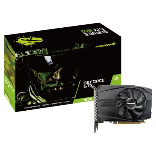 Tarjeta Gráfica MANLI GeForce GTX 1650 4GB GDDR6 diseño compacto eficiencia energética
