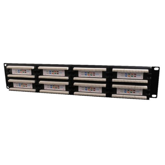 Patch-Panel Phasak 24 Ports Cat.6 1U für 19-Zoll-Rack