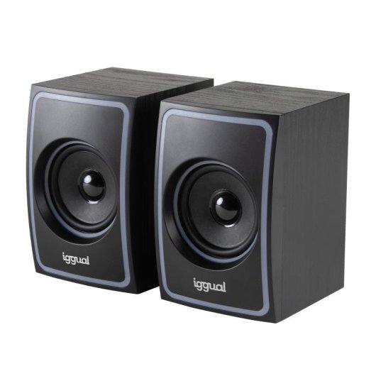 Haut-parleurs IGGUAL 2.0 Bluetooth et mini-jack 10W avec contrôle du volume