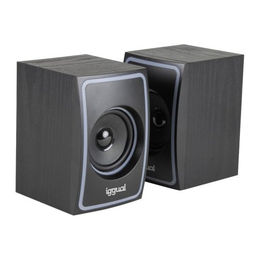 Haut-parleurs IGGUAL 2.0 Bluetooth et mini-jack 10W avec contrôle du volume