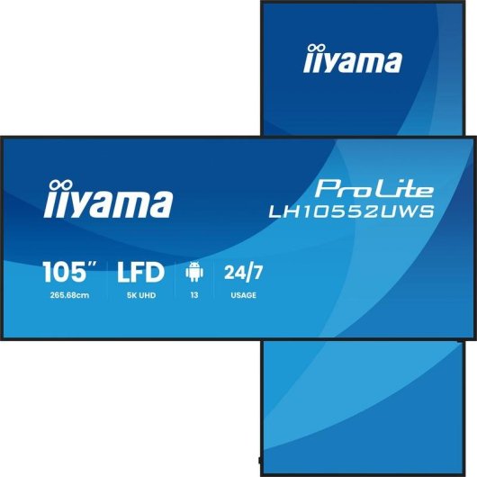 Monitor PC iiyama LH10552UWS-B1AG 105" UltraWide 5K 60Hz IPS XL WiFi Android