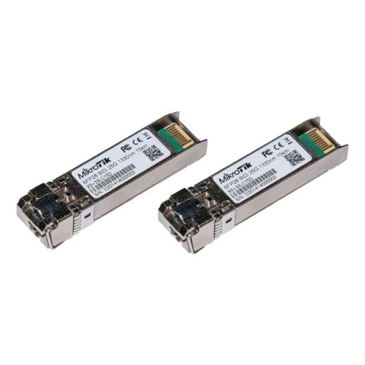 Tarjeta de Red Mikrotik XS+2733LC15D LC 25Gbps Fibra Óptica 15km