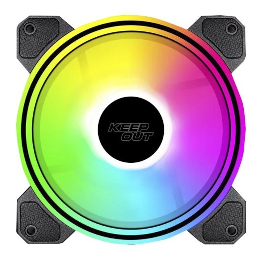Refrigeración Aire KeepOut Ventilador 12 cm 1600 RPM LED ARGB Negro