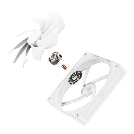 Refrigeração Ar NZXT 140 mm Branco F140Q PWM Rolamento FDB Silencioso