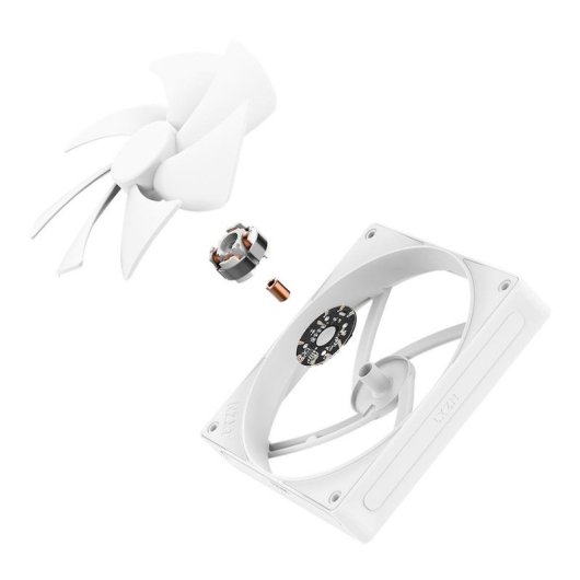 Refrigeração Ar NZXT 140mm Branco 500-1700 RPM F140P Rolamento FDB